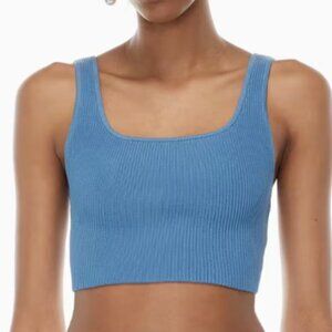Sculpt Knit Squareneck Cropped Tank